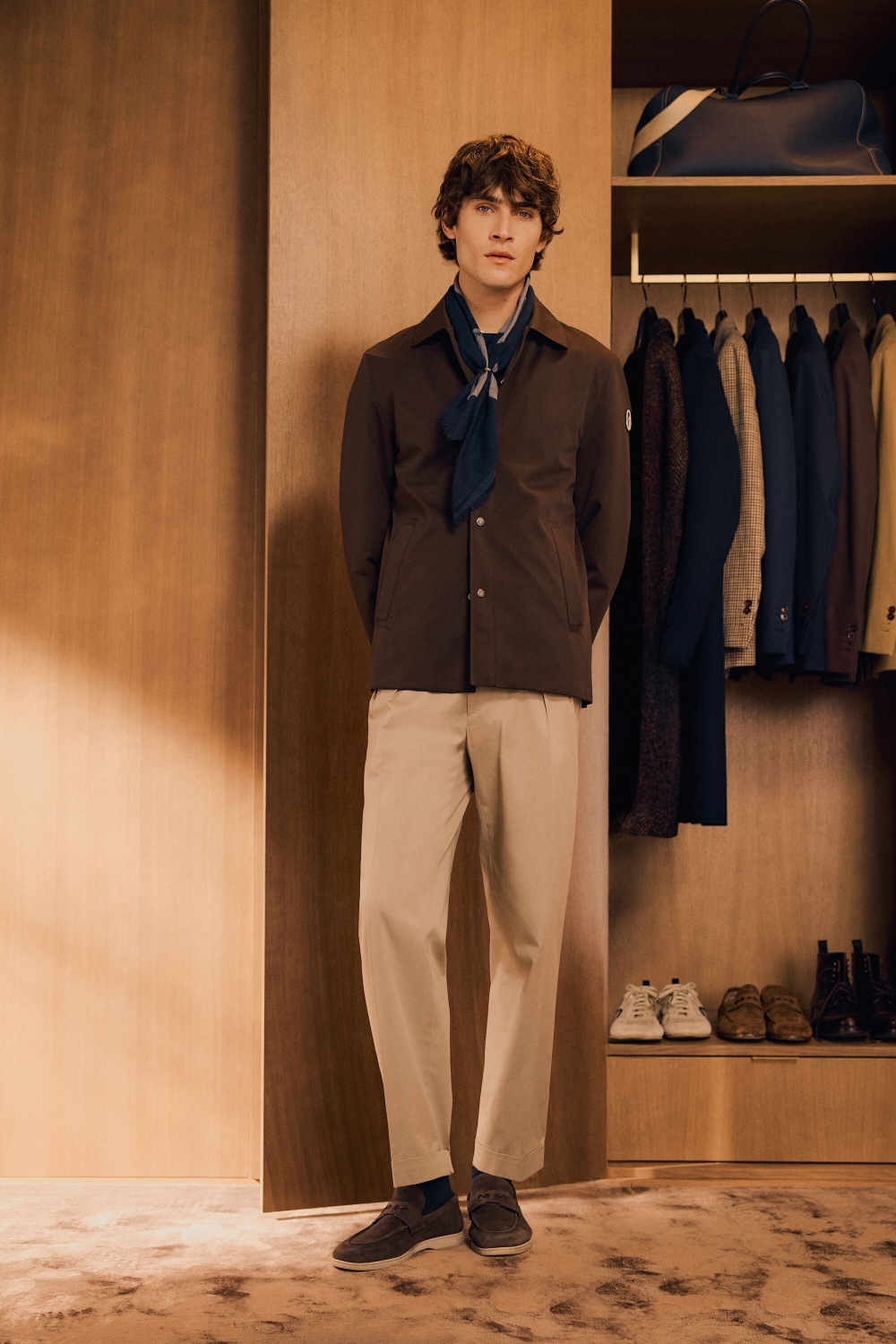 TEXTURED NYLON QUILTED OVERSHIRT