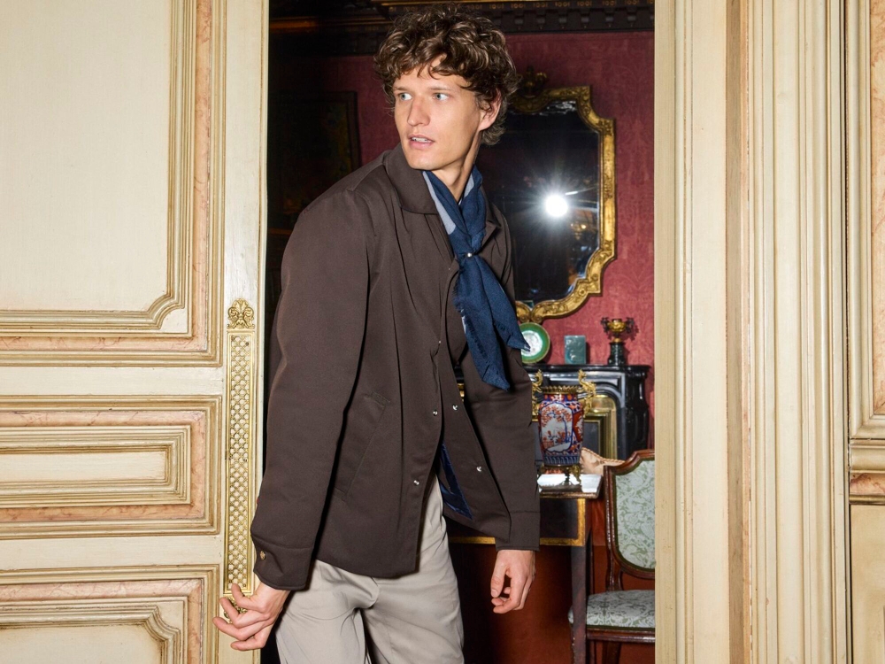 TEXTURED NYLON QUILTED OVERSHIRT