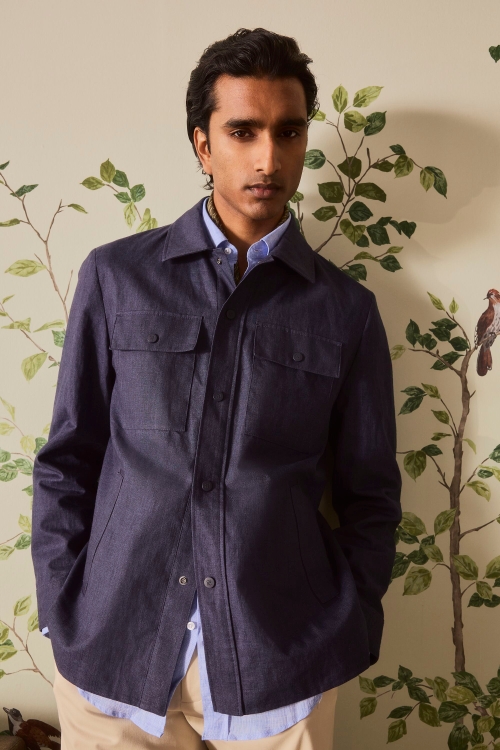 TECHNICAL LINEN OVERSHIRT