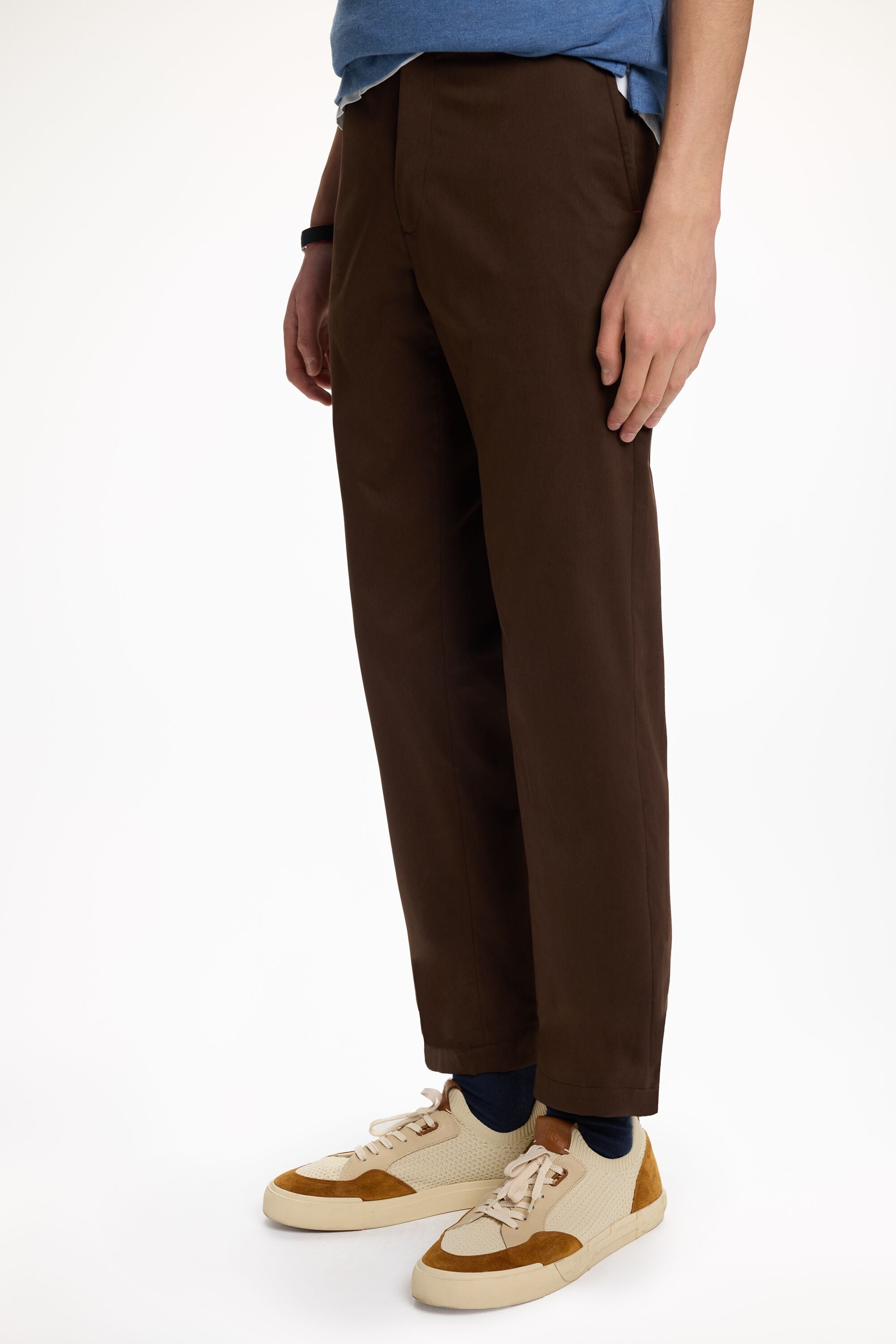 Cotton Micro Twill Regular Fit Chinos brown - CH Carolina Herrera