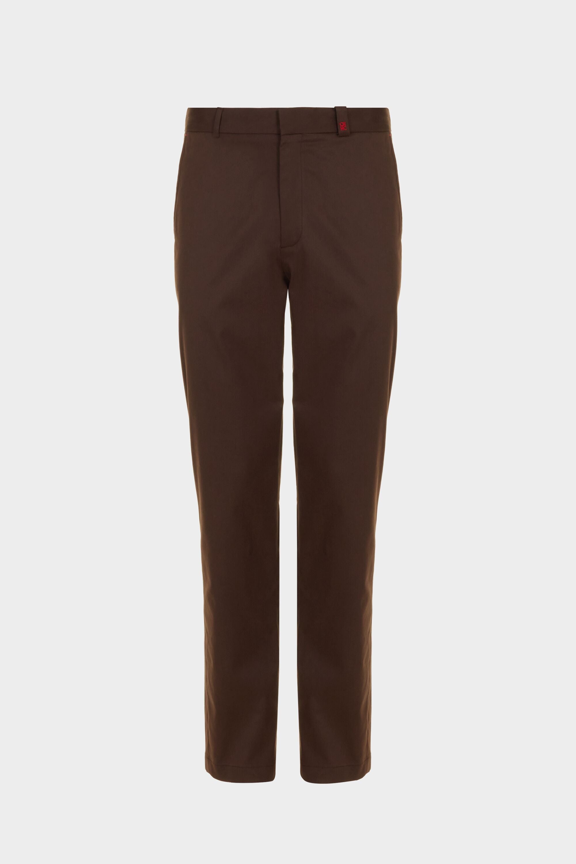 Cotton Micro Twill Regular Fit Chinos brown - CH Carolina Herrera
