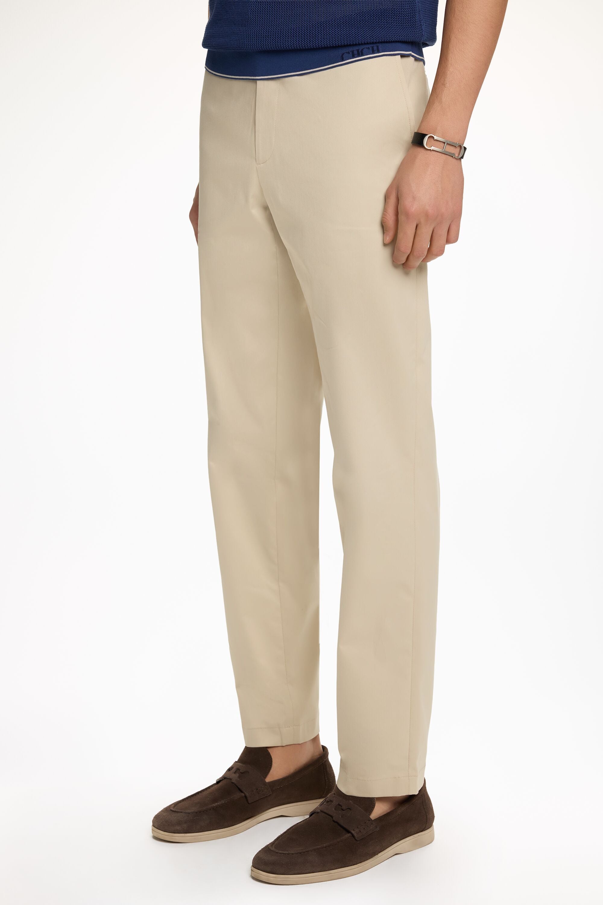Cotton Micro Twill Regular Fit Chinos beige - CH Carolina Herrera