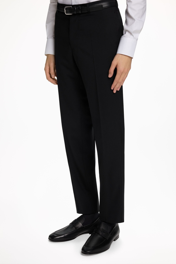 Textured Wool Classic Fit Suit Pants