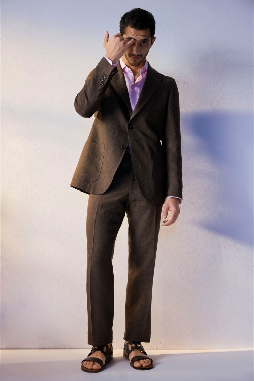 LINEN CLASSIC FIT SUIT PANTS