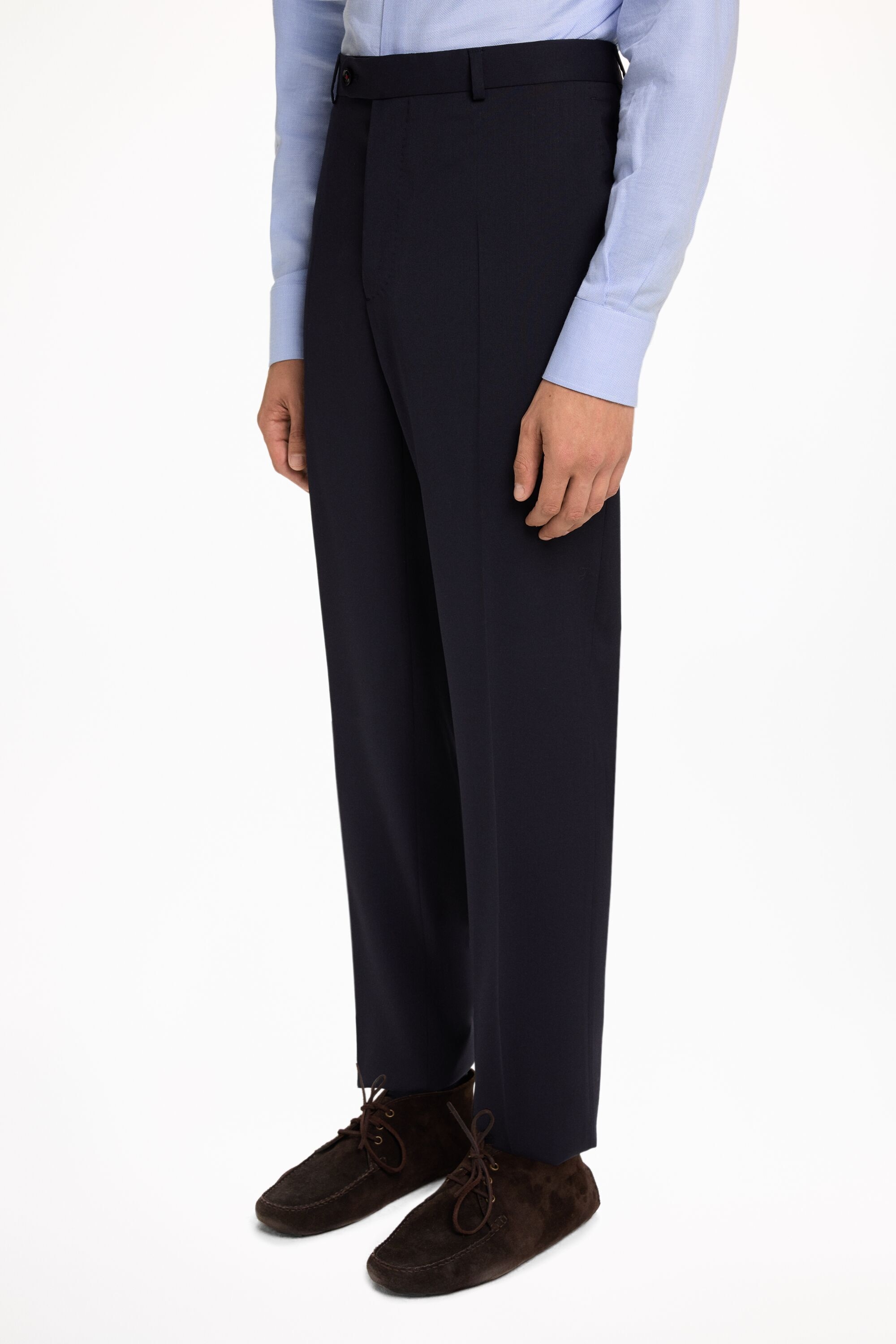 Wool Twill Classic Fit Suit Pants