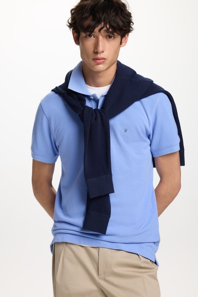 Piqué Polo Shirt - SKY BLUE