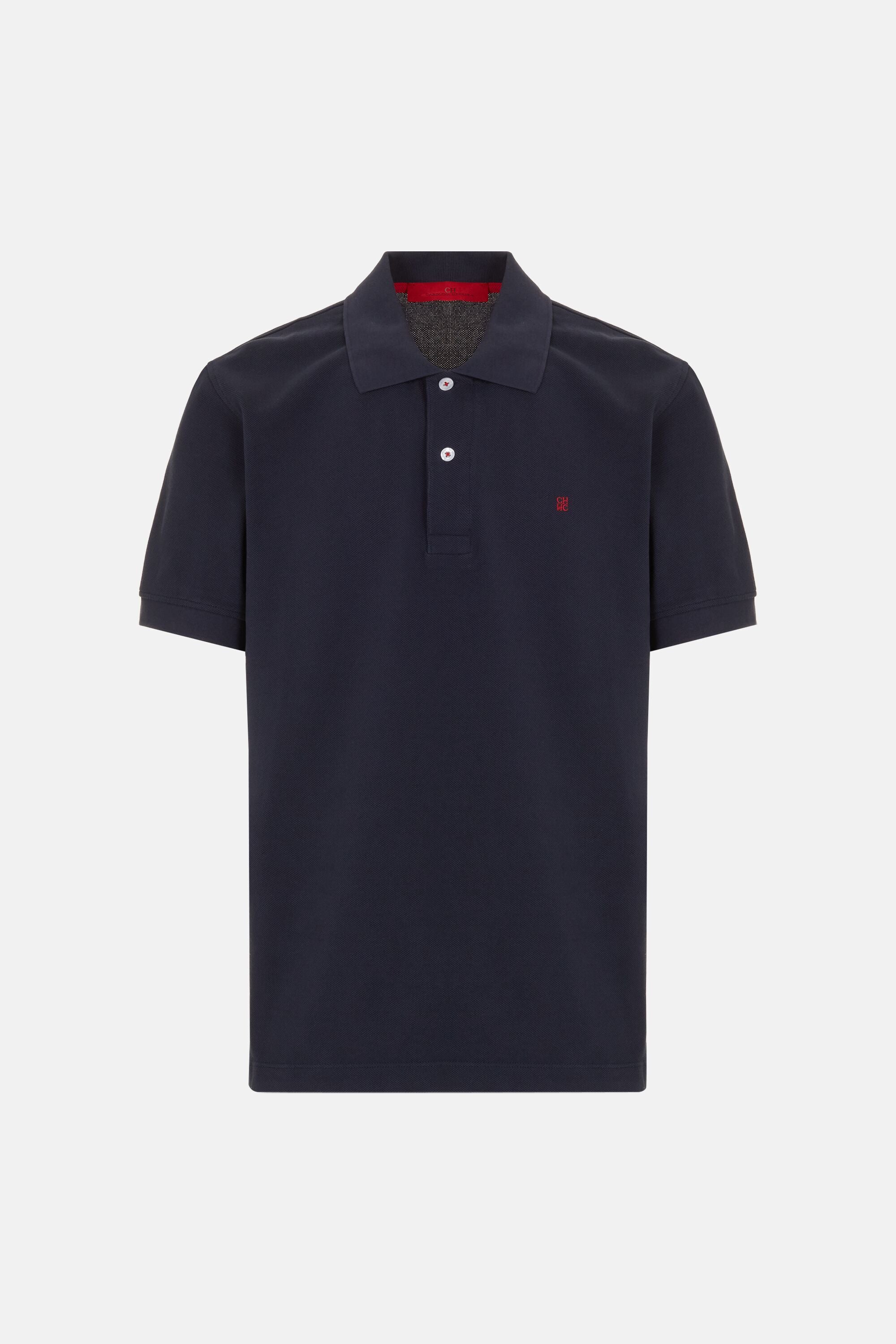 Piqué Polo Shirt navy - CH Carolina Herrera France