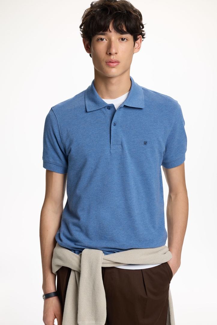 Mélange Piqué Polo Shirt