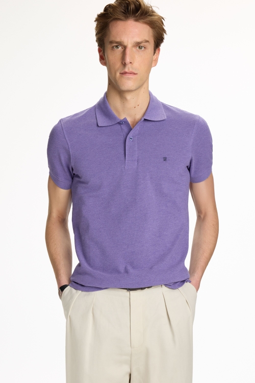 MÉLANGE PIQUÉ POLO SHIRT