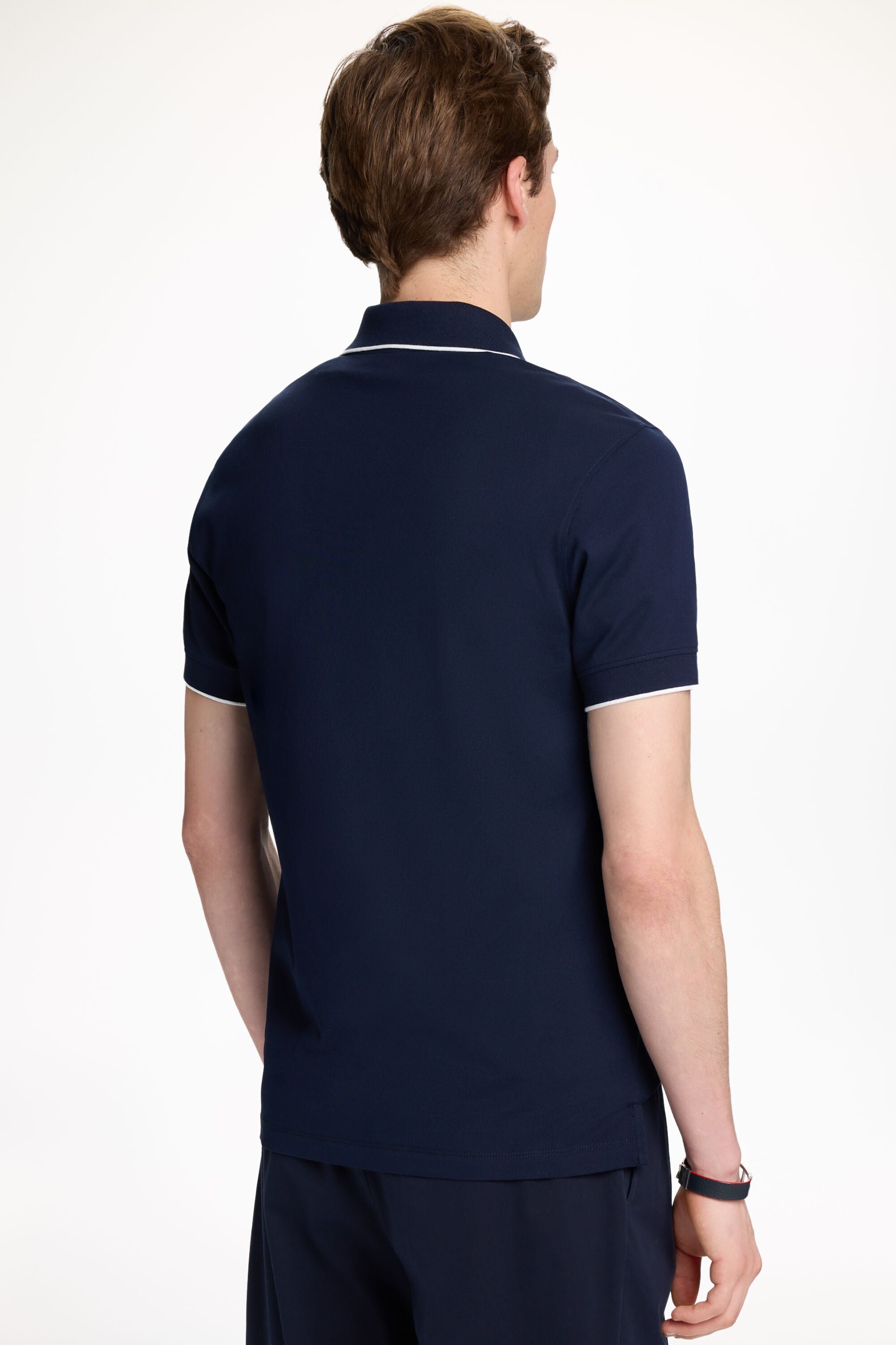 CH2020 Stretch-Piqué Half-Zip Polo Shirt ink blue - CH Carolina