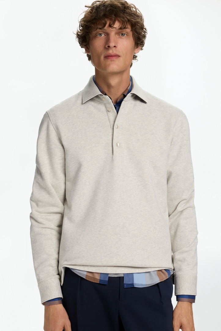 Fleece Polo Collar Sweatshirt