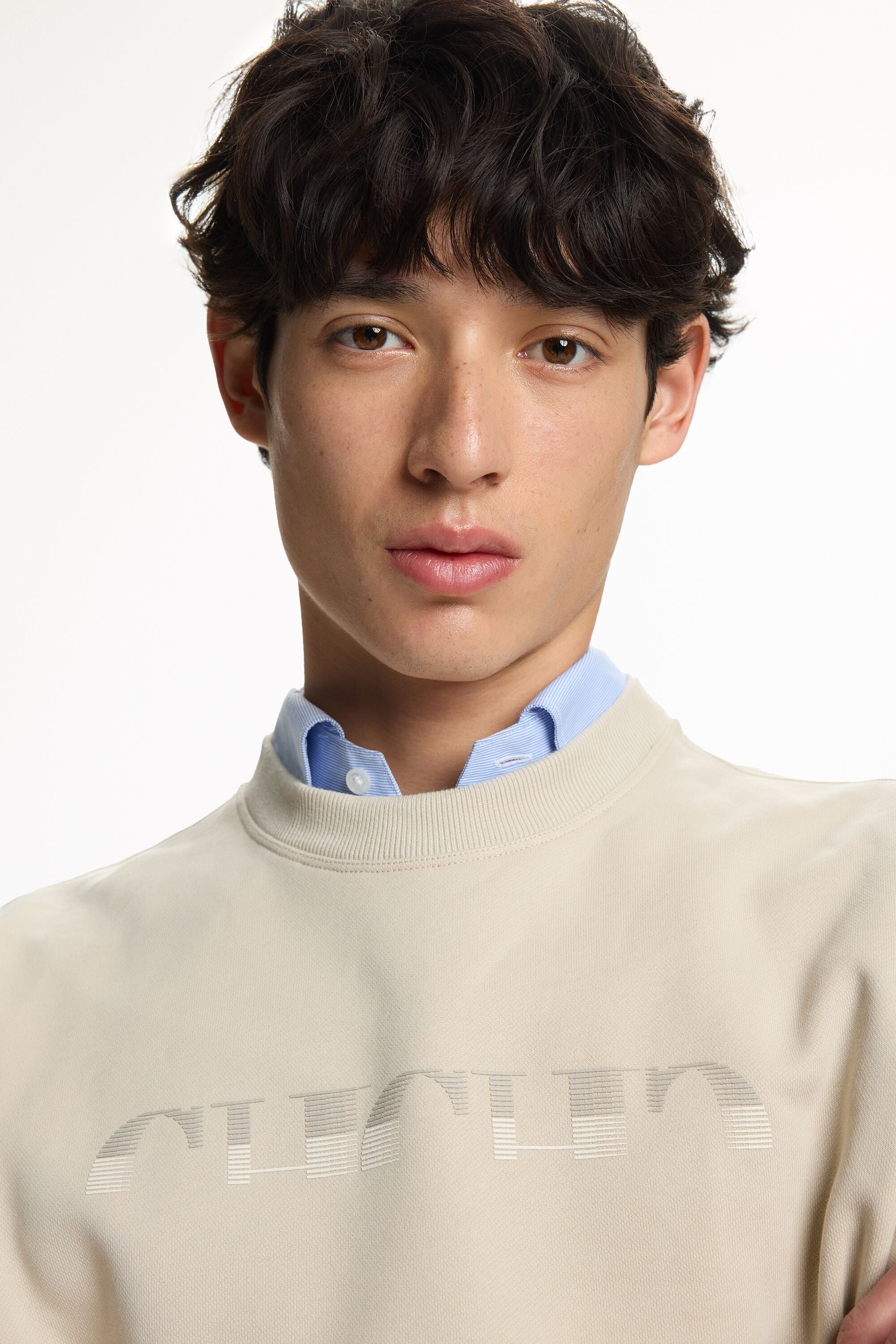 CH Embossed Sweatshirt stone - CH Carolina Herrera Belgium