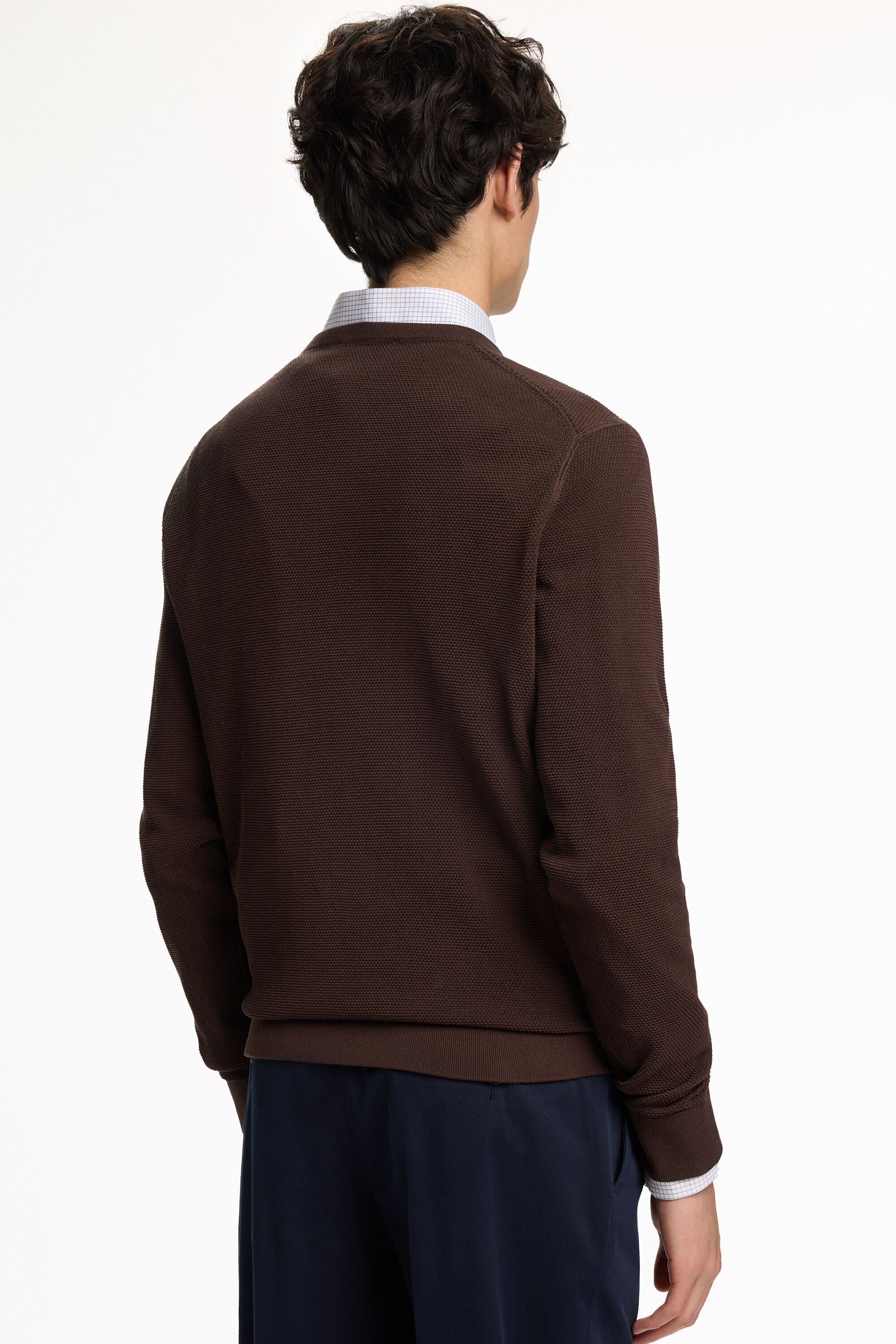 Textured Gassed Cotton Sweater brown - CH Carolina Herrera United 
