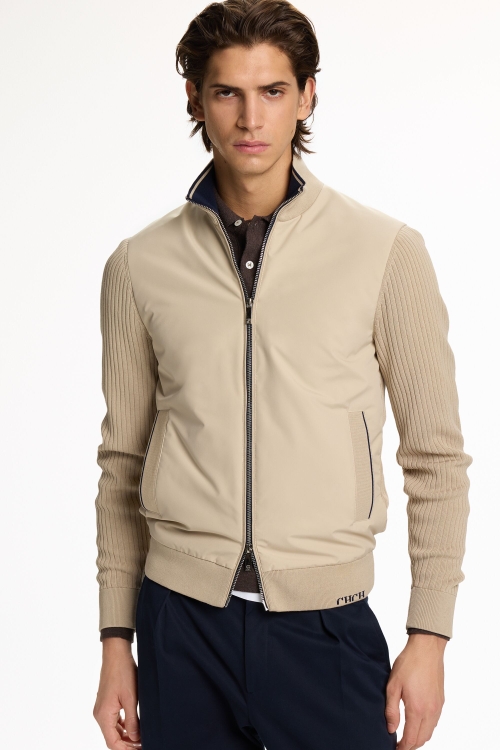 MICROFIBER AND COTTON CARDIGAN