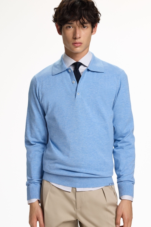 POLO DE PUNTO DE LANA MERINO ALGODÓN