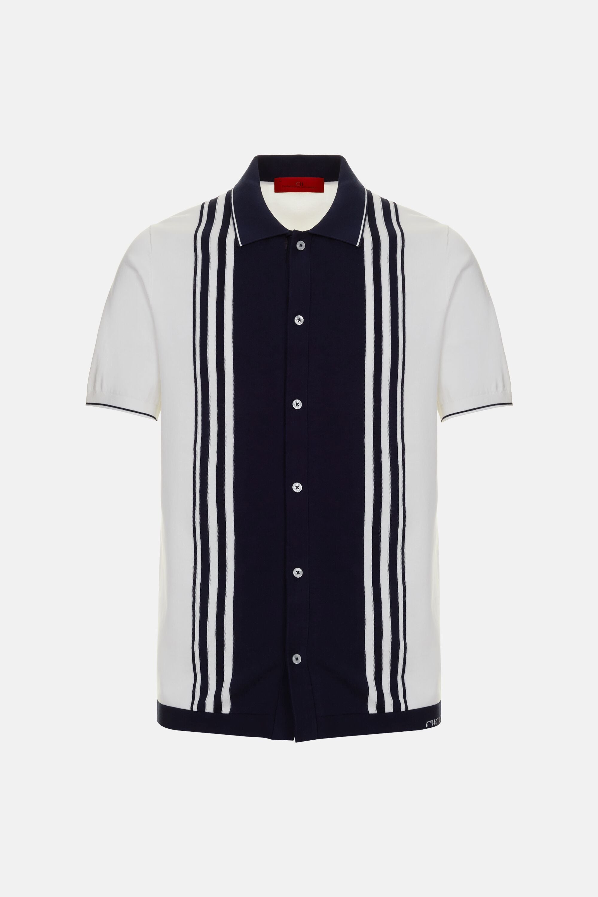 Striped Knit Shirt navy/ecru - CH Carolina Herrera Finland
