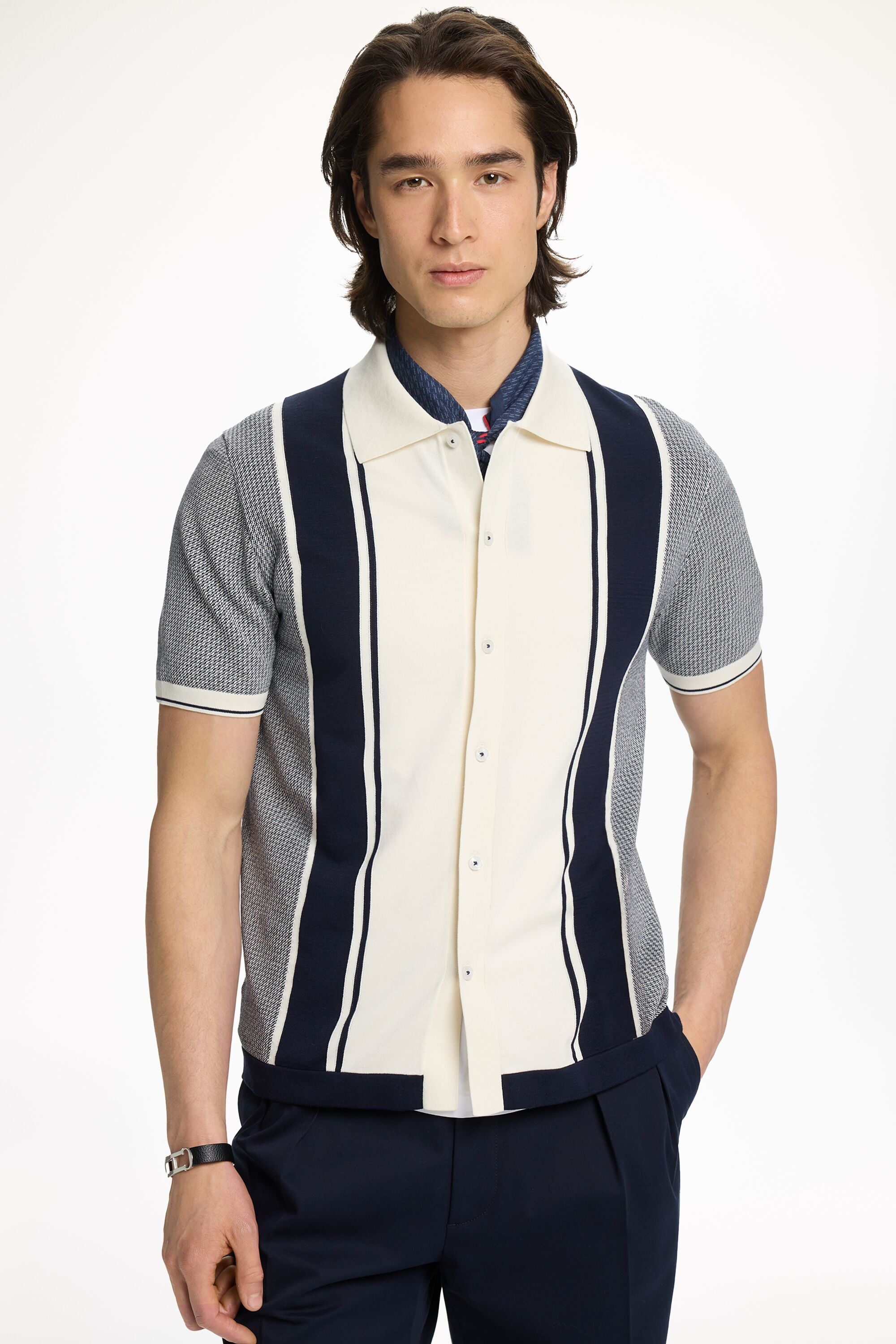 Camisa de Punto de Rayas