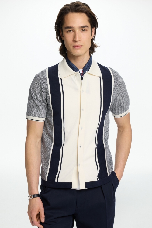 INGLÉS STRIPED KNIT SHIRT