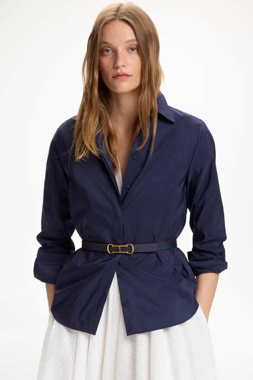 TAFFETA FITTED SHIRT