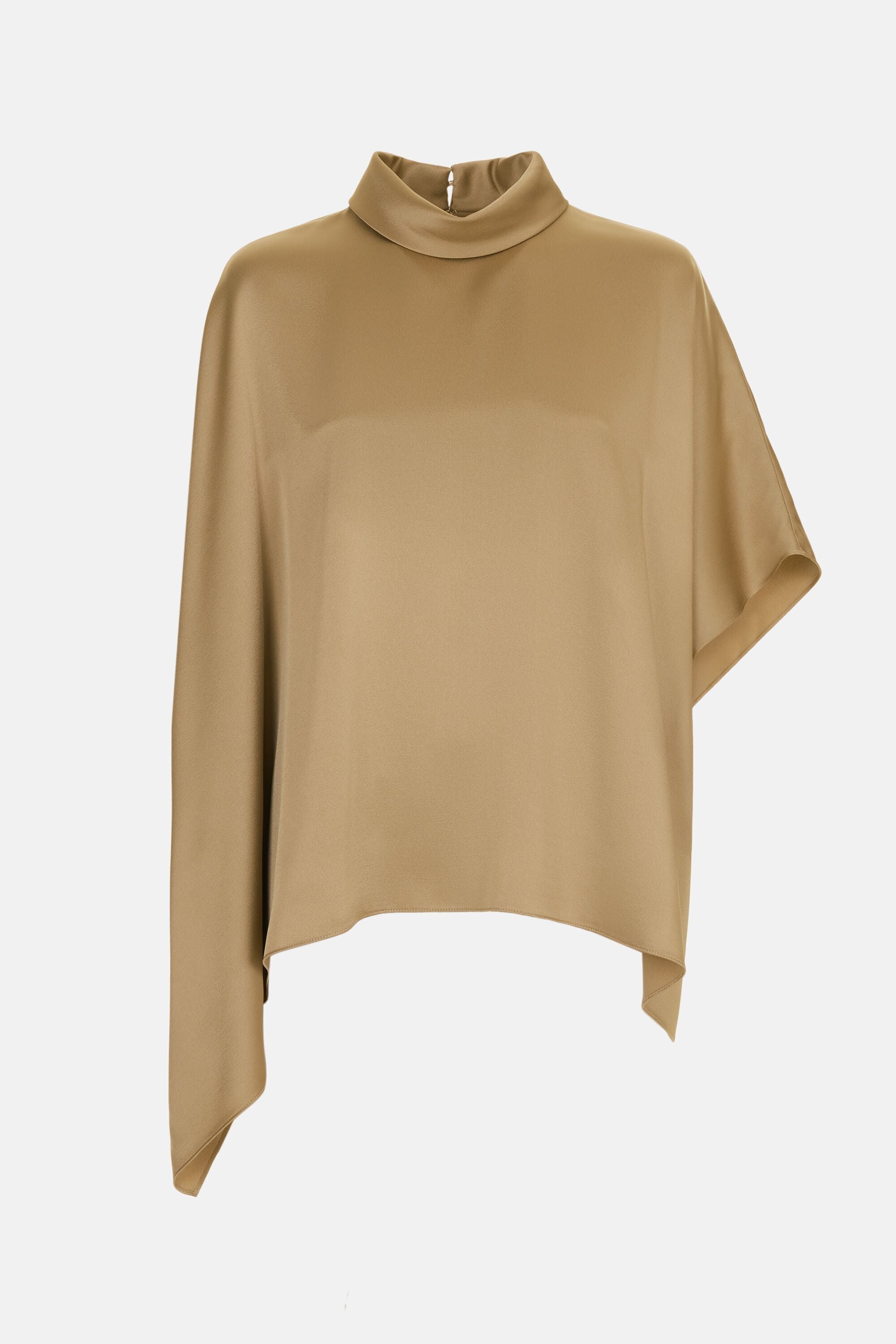 Satin Crepe Oversize Asymmetric Top gold - CH Carolina Herrera