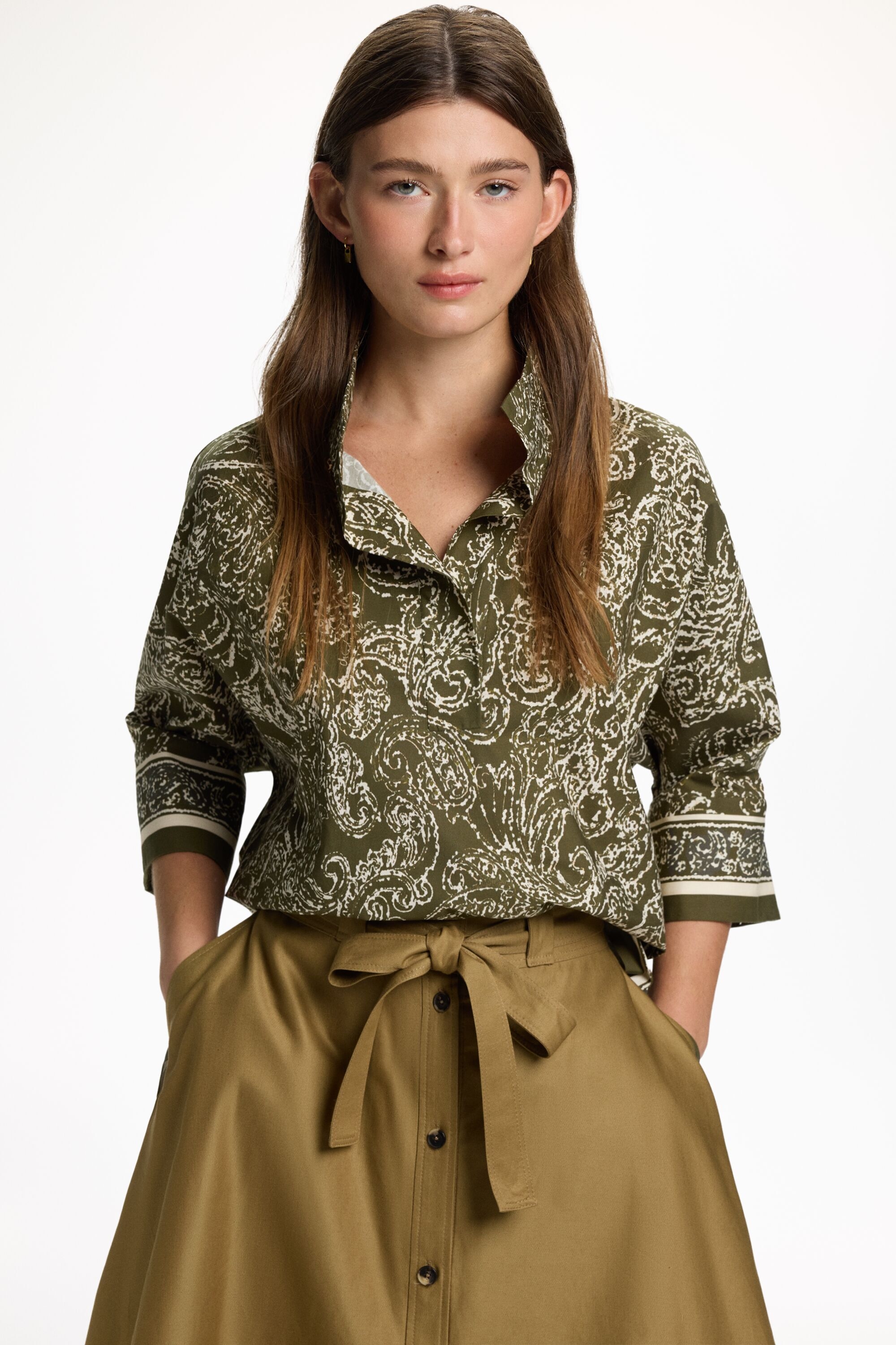 Print Poplin Oversize Shirt