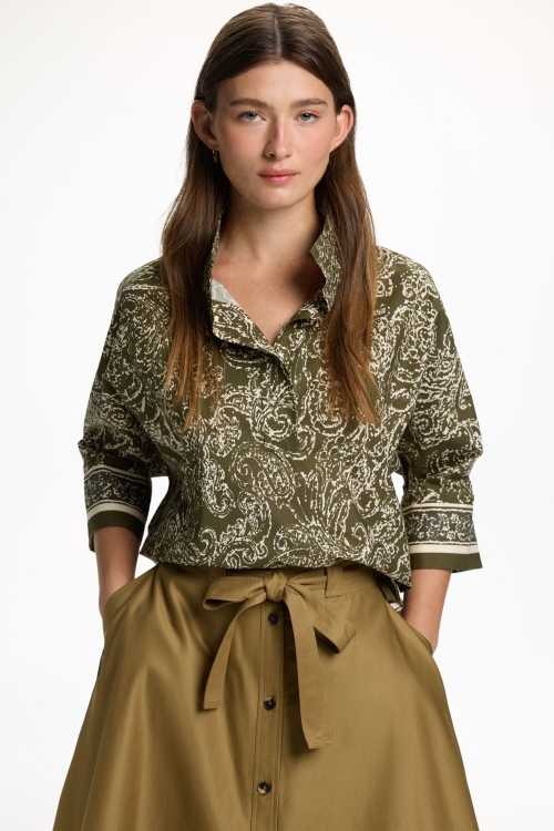 PRINT POPLIN OVERSIZE SHIRT