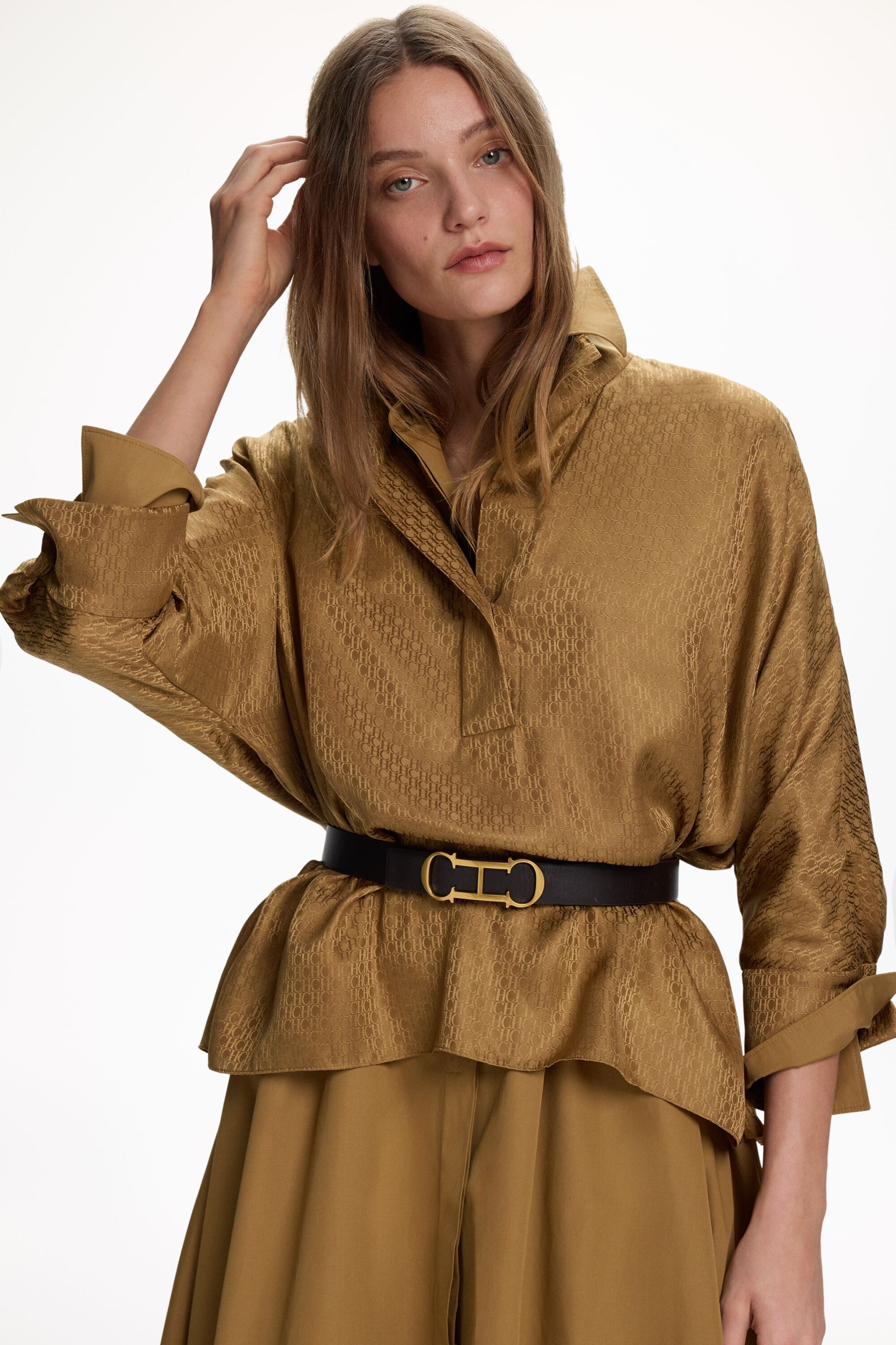 CH Silk Jacquard Square Shirt