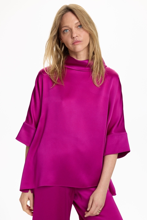 SATIN CREPÉ OVERSIZE TOP