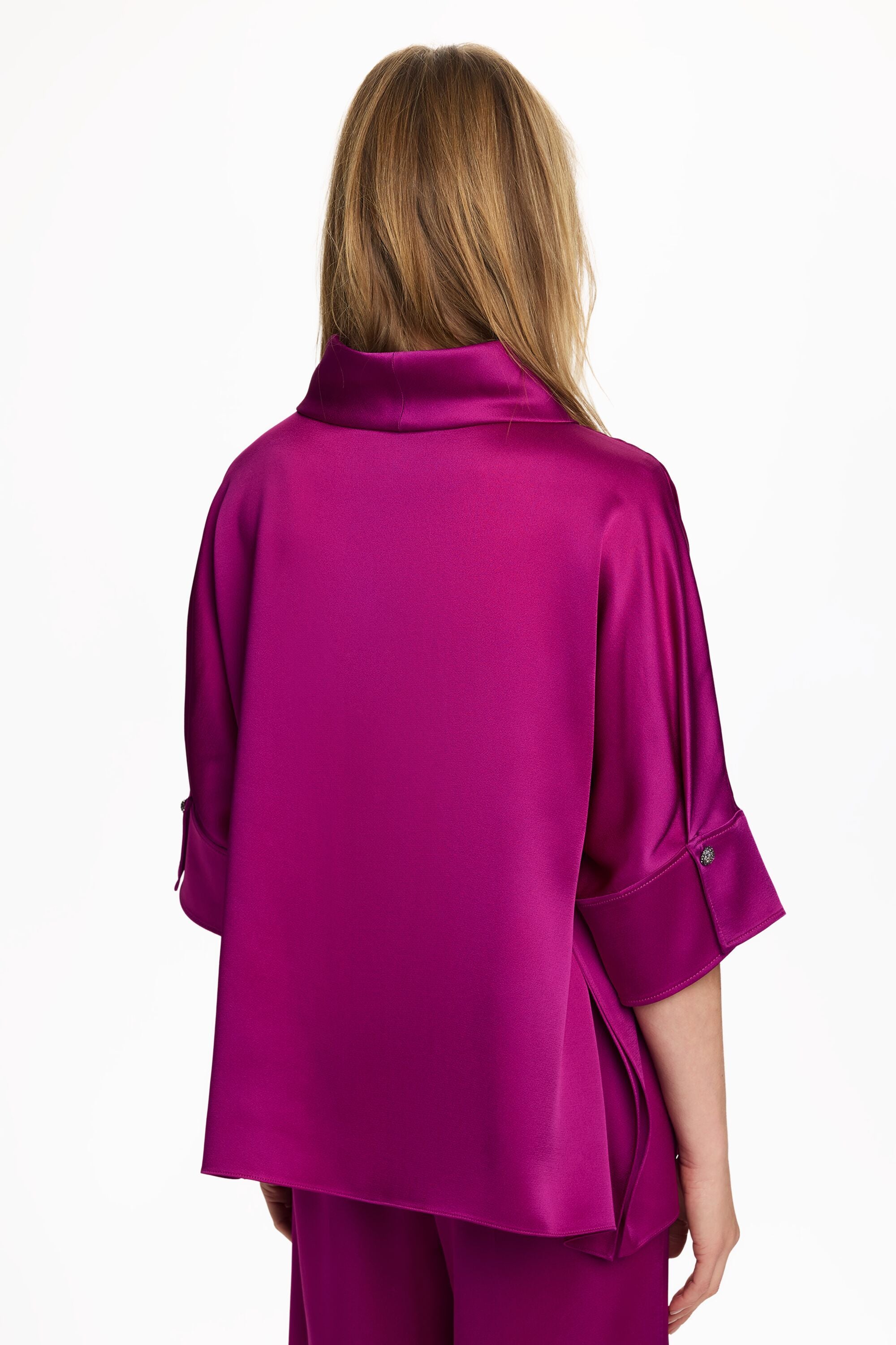 Satin Crepé Oversize Top fuchsia - CH Carolina Herrera United States