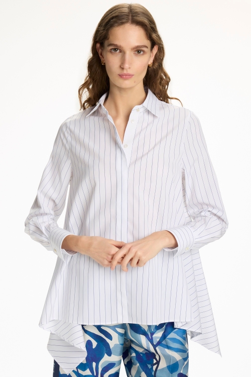 CAMISA EVASÉ DE POPELÍN DE RAYAS