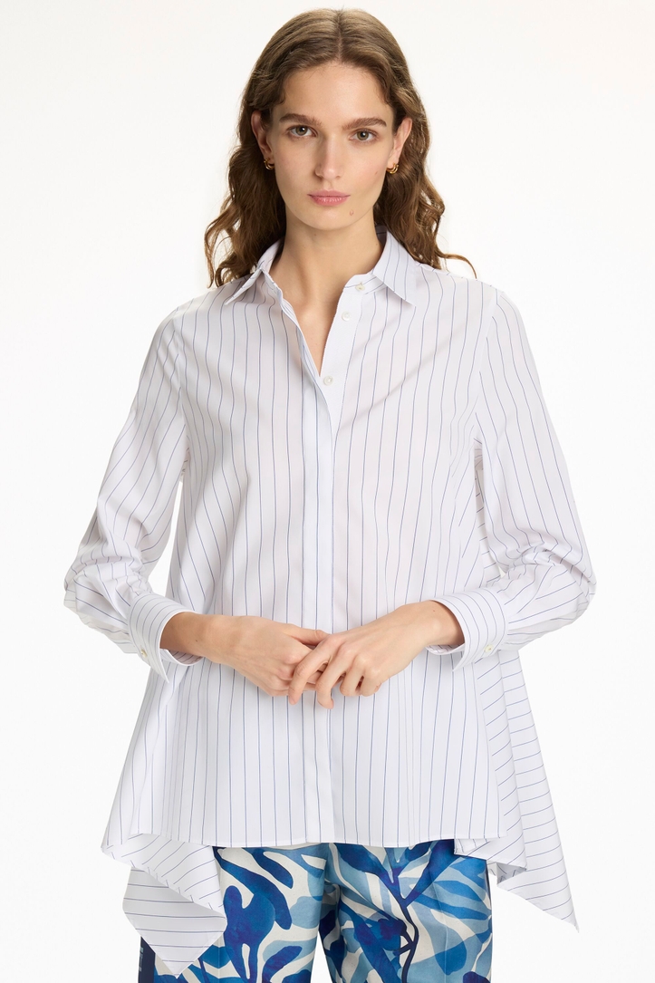 Camisa Evasé de Popelín de Rayas