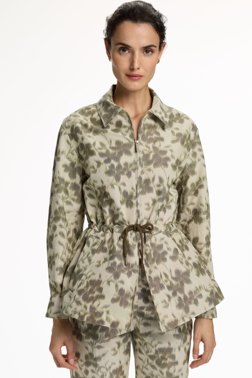 PRINT CHINÉ A-LINE JACKET