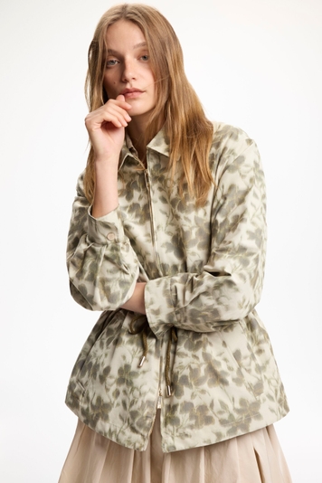 Print Chiné A-Line Jacket