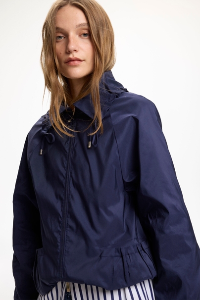 Chaqueta Bomber de Tafeta - AZUL MARINO