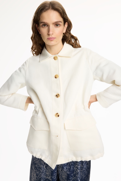 COTTON TWILL A-LINE JACKET