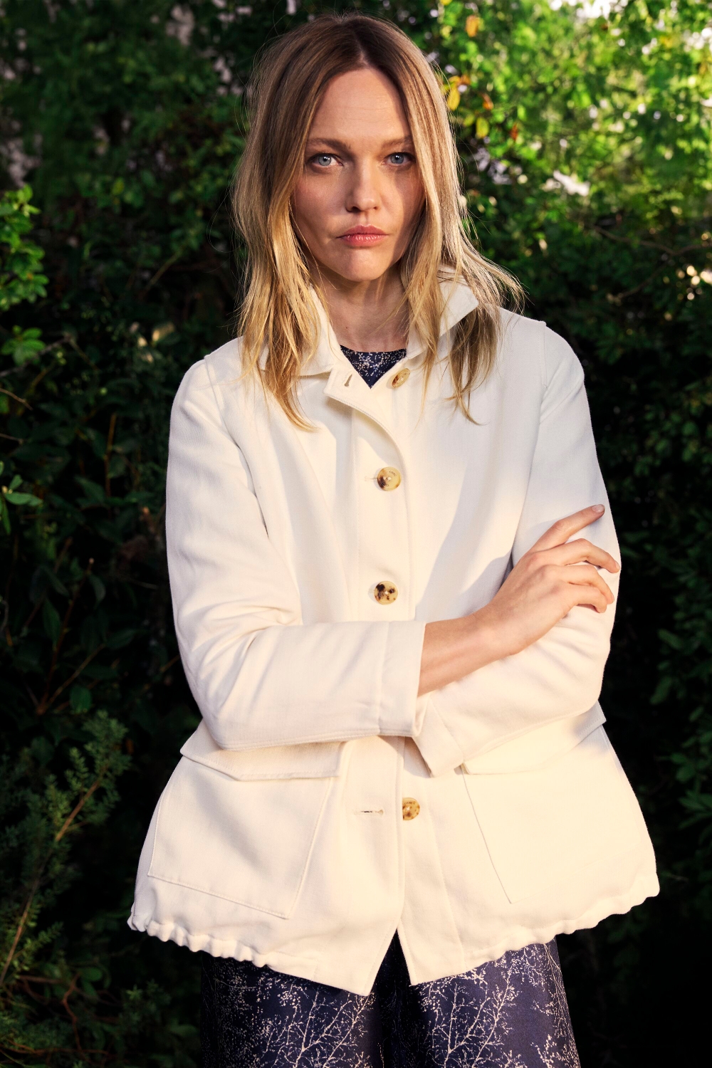 COTTON TWILL A-LINE JACKET