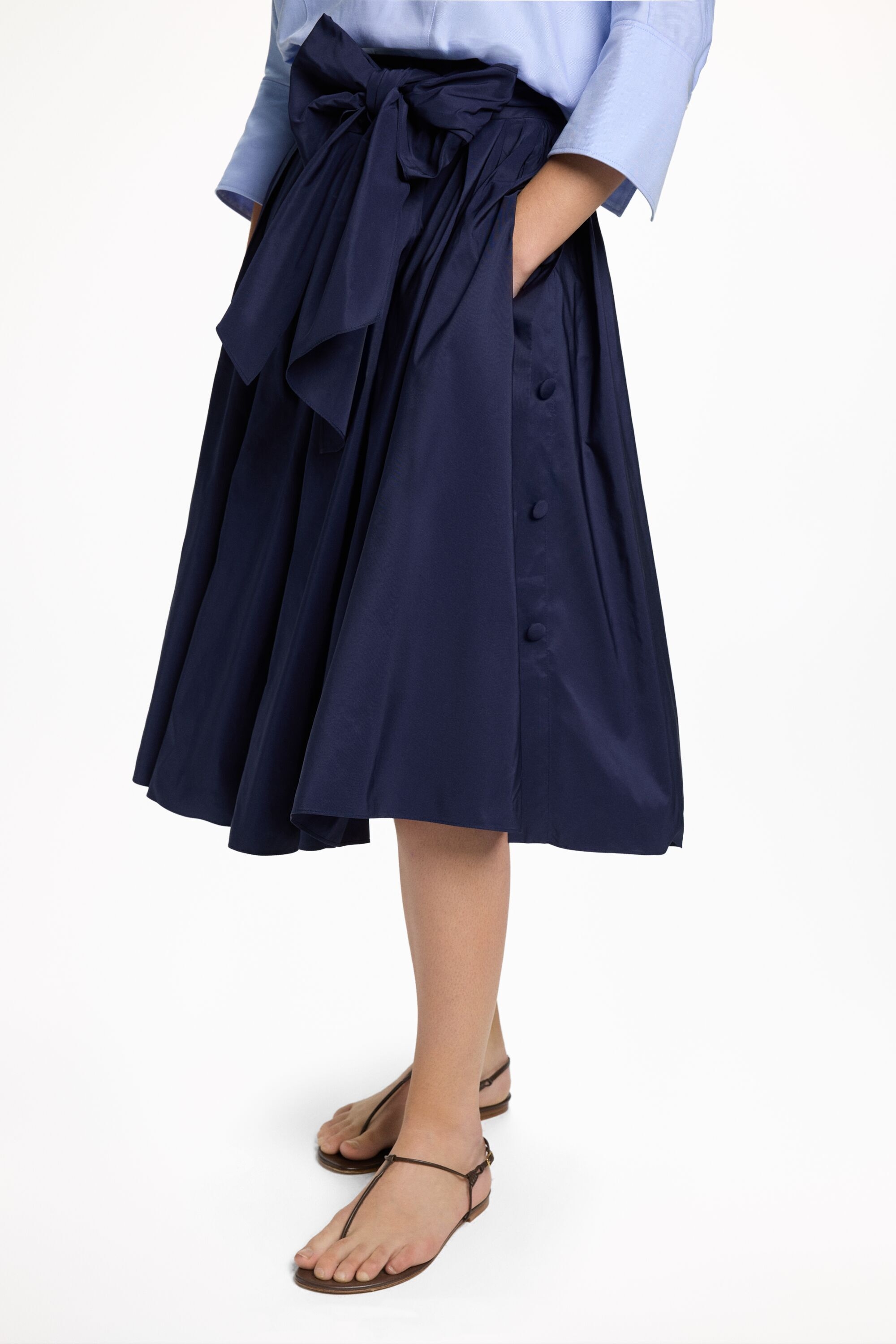Taffeta Flared Skirt