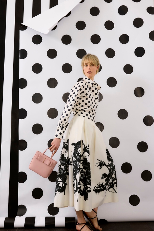 PRINT POPLIN MIDI SKIRT