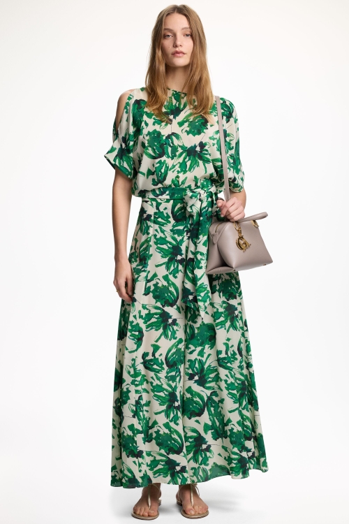 PRINT CREPÉ DE CHINE A-LINE CULOTTES