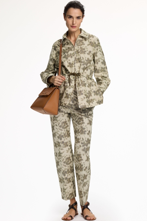 PRINT CHINÉ STRAIGHT-LEG PANTS