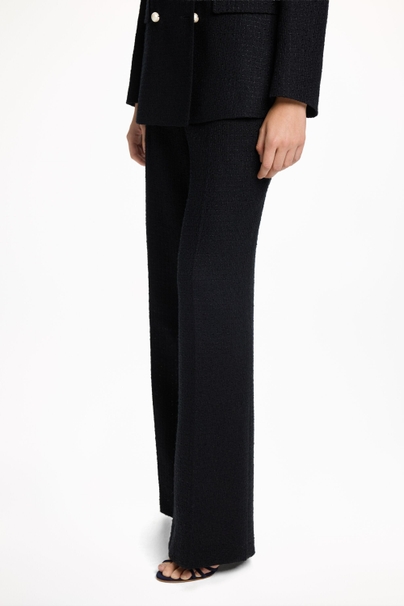 Woven Flared Pants - BLACK