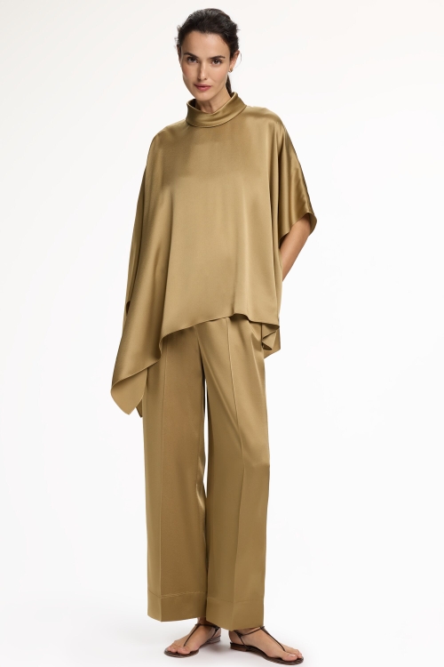 SATIN CREPE STRAIGHT-LEG PYJAMA PANTS