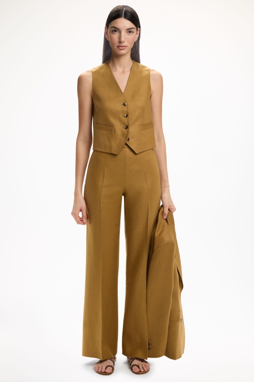 LINEN FLARED PANTS