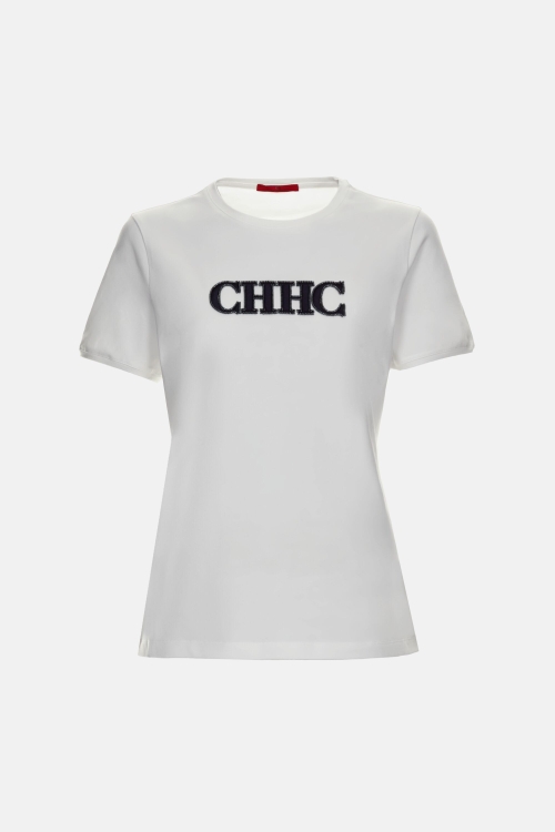 CH T-SHIRT WITH EMBROIDERED BEADS