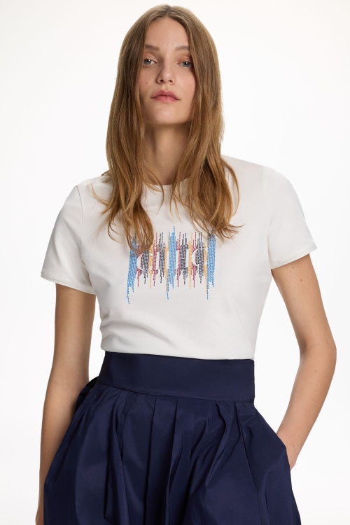 CH T-SHIRT WITH EMBROIDERY