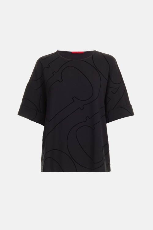 CAMISETA OVERSIZE DE PUNTO INITIALS INSIGNIA