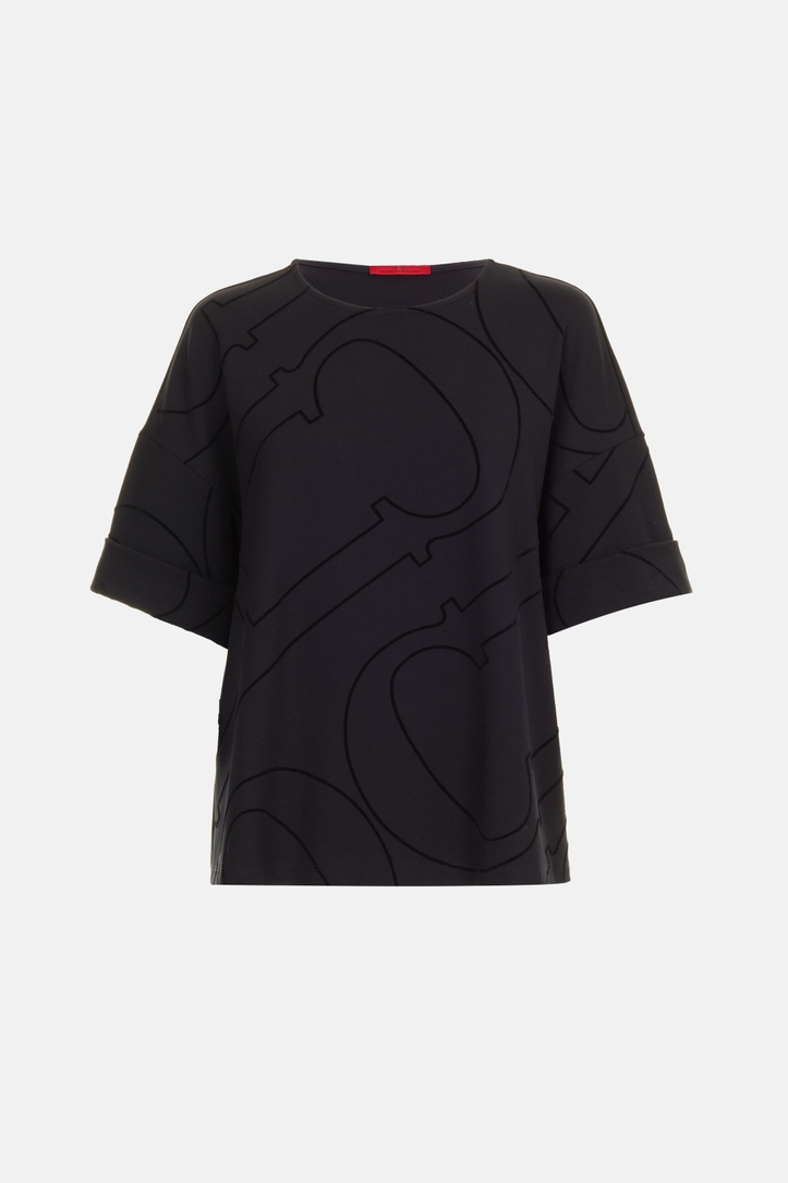 Camiseta Oversize de Punto Initials Insignia