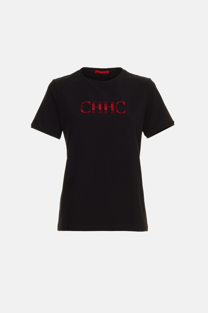 CH T-shirt with Embroidery and Sequins