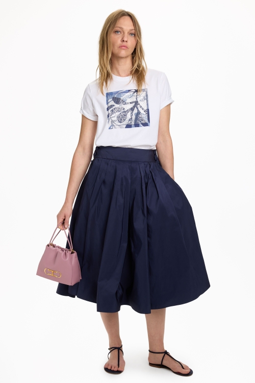 SEAFLORA PRINT JERSEY STRAIGHT-FIT T-SHIRT