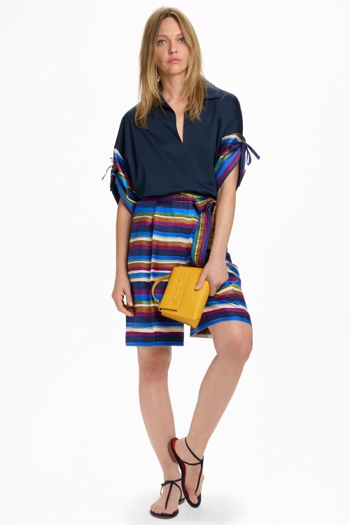 CAMISETA OVERSIZE CON TWILL ESTAMPADO SAINT TROPEZ